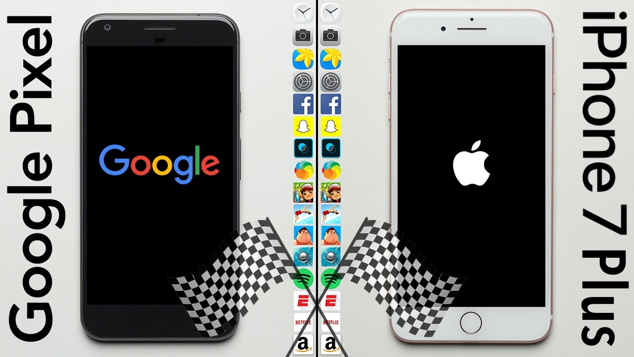 مقایسه سرعت گوگل پیکسل ایکس ال با آیفون ۷ پلاس