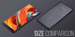 مقایسه ابعاد شیائومی Mi Mix 2