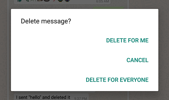امکان حذف پیام‌ها برای هر دو طرف در واتس‌اپ (WhatsApp)