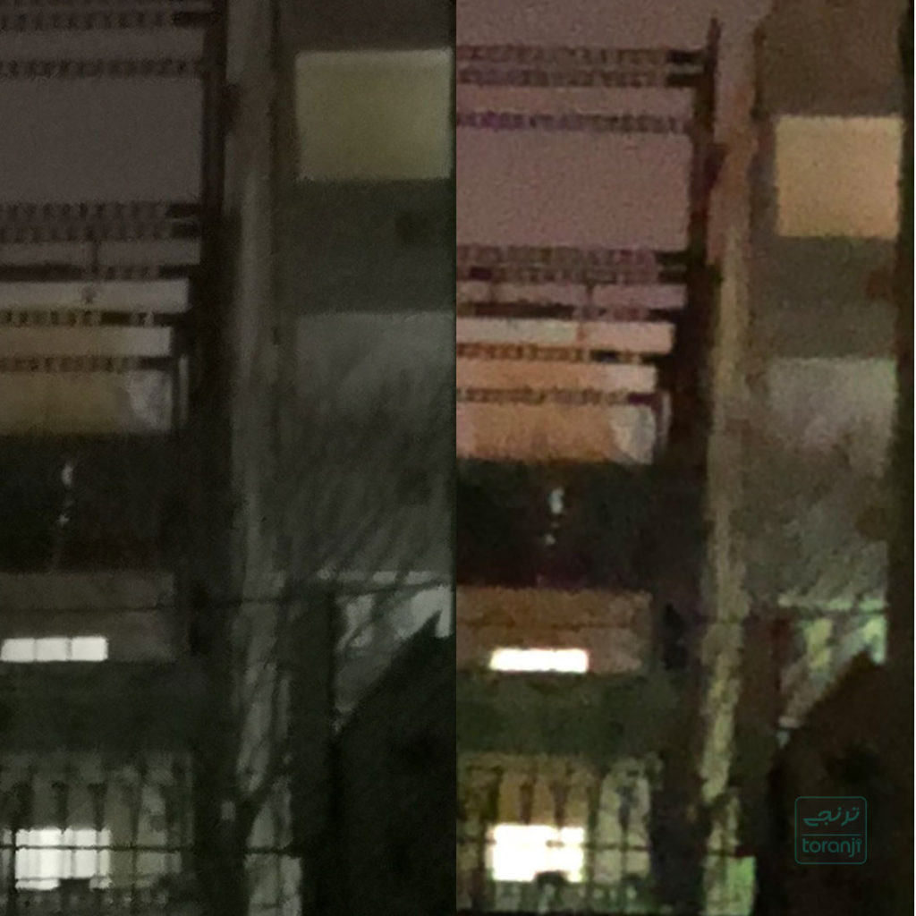 مقایسه دوربین در شب
