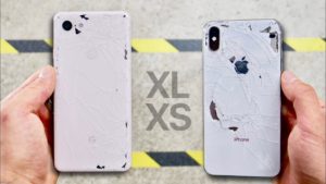 تست سقوط پیکسل 3 ایکس ال با آیفون Xs مکس