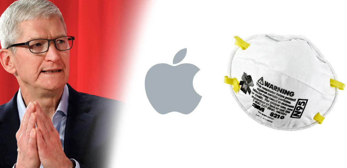 اهدا ۲ میلیون ماسک N95 توسط اپل برای مقابله با کرونا به مراکز درمانی امریکا