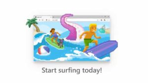 بازی آفلاین مرورگر Edge به نام Surf