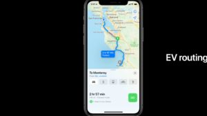 مسیریابی مخصوص خودرهای الکتریکی در Apple Map