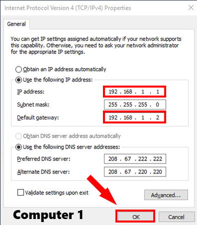 تنظیم IP ثابت