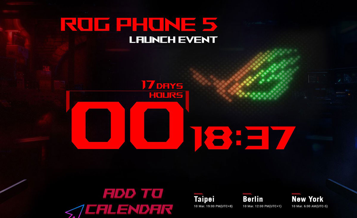 گوشی گیمینگ ایسوس ROG Phone 5 تاریخ ۲۰ اسفند ۹۹ معرفی خواهد شد