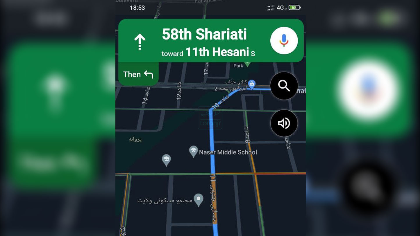 مسیربابی گوگل مپس کاربران ایرانی