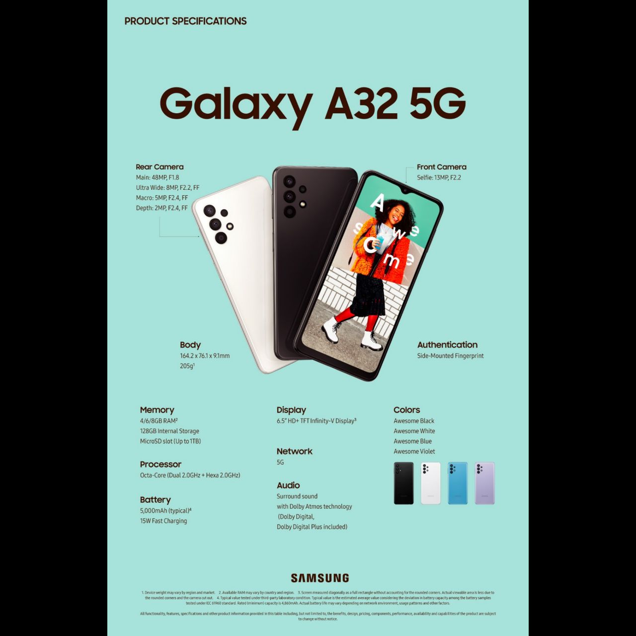 مشخصات Galaxy A32 5G