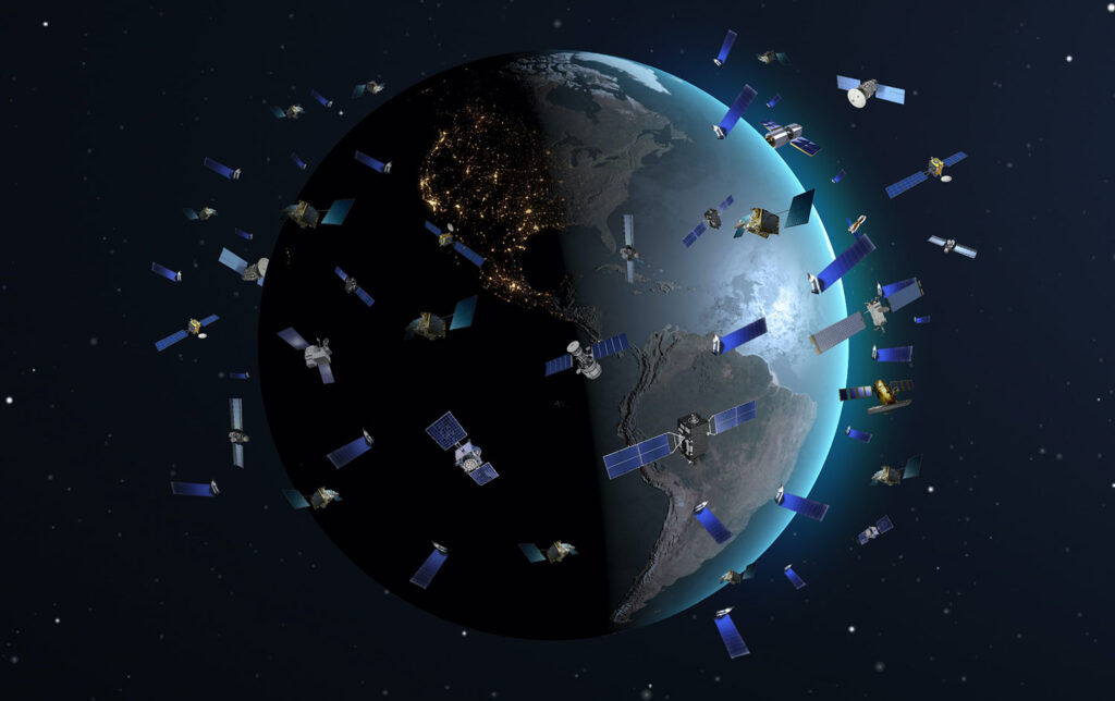 احتمال برخورد ماهواره های اینترنت ماهواره ای Starlink و OneWeb
