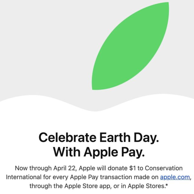 Apple Pay in Earth day