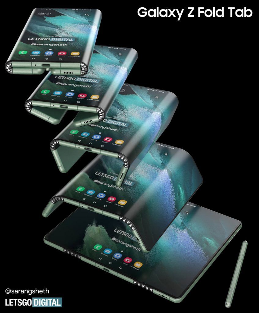 باز و بسته شدن Galaxy Z Fold Tab