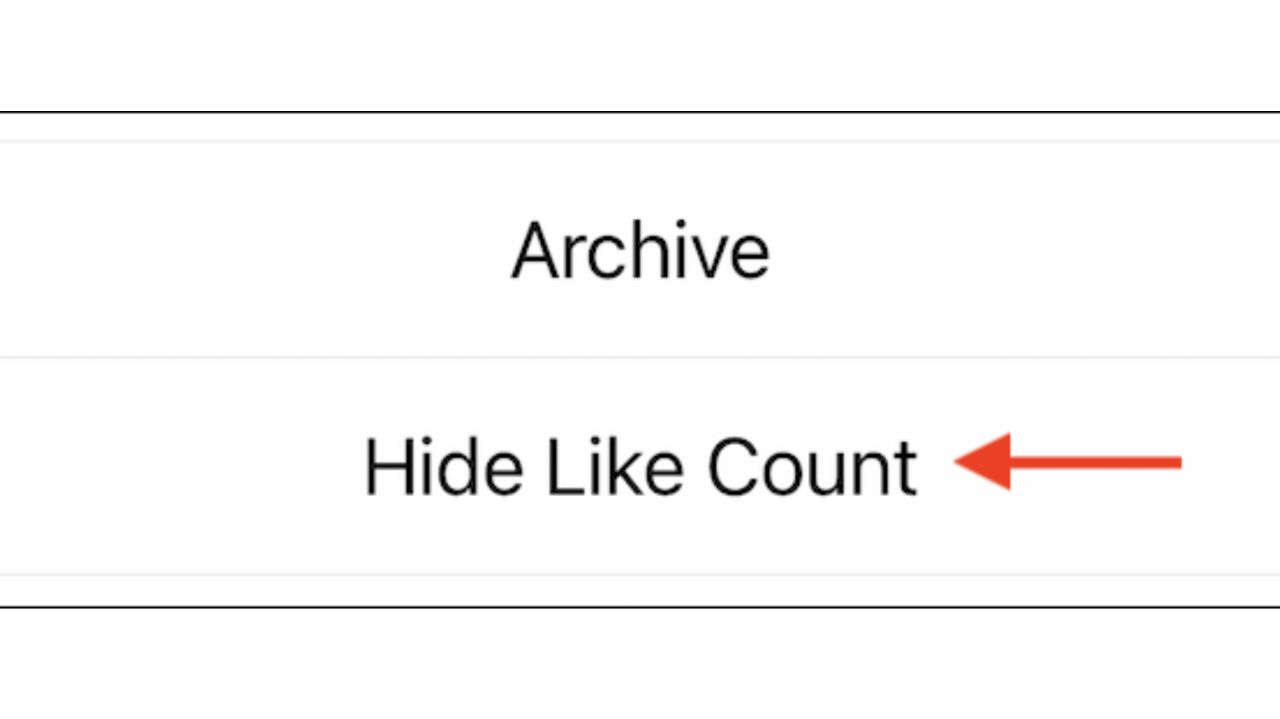 گزینه Hide Like Count برای پنهان شدن تعداد لایک‌ها