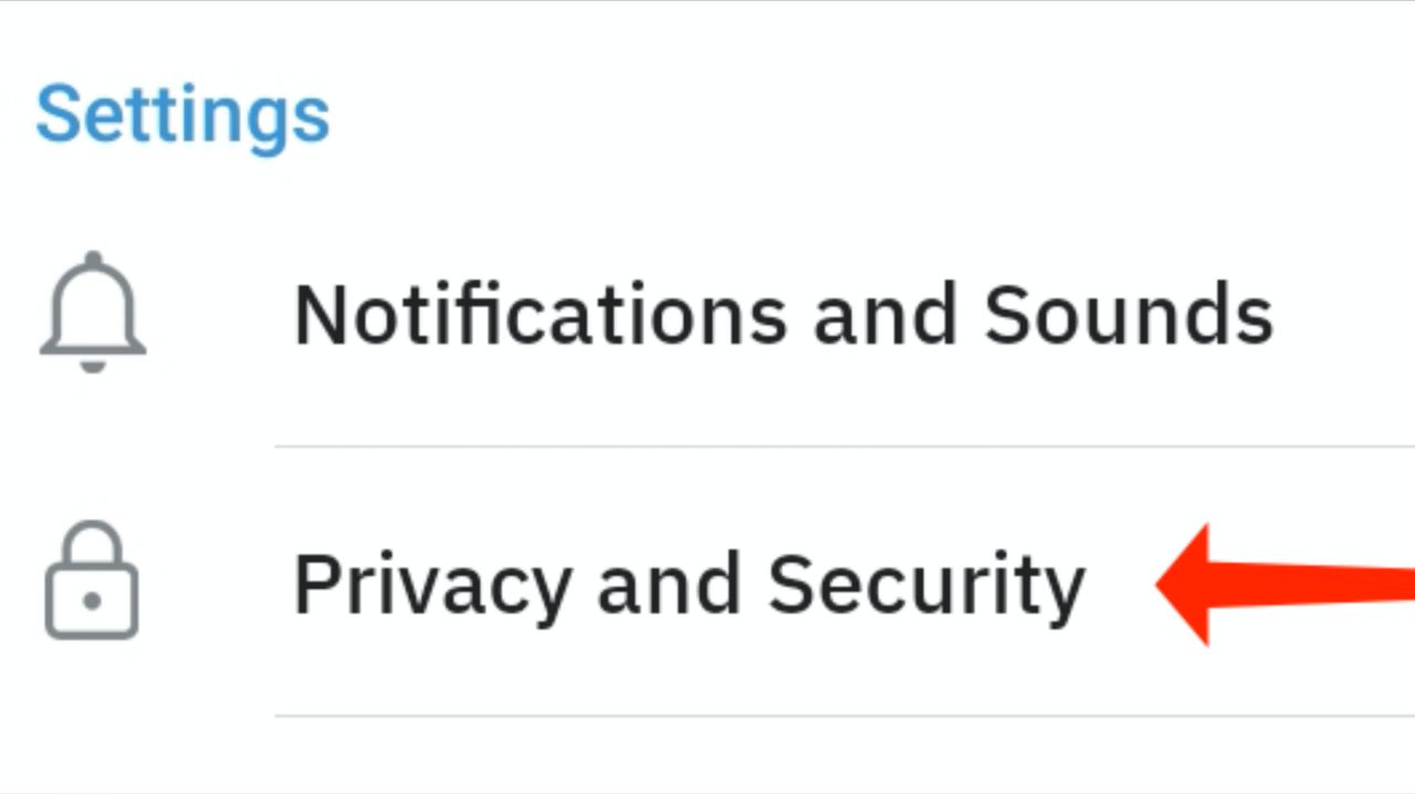 بخش امنیت و حریم شخصی تلگرام