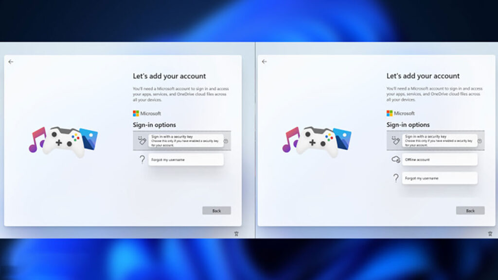 نصب Windows 11 Home - تصویر سمت راست ویندوز ۱۱ پرو و تصویر سمت چپ ویندوز ۱۱ هوم