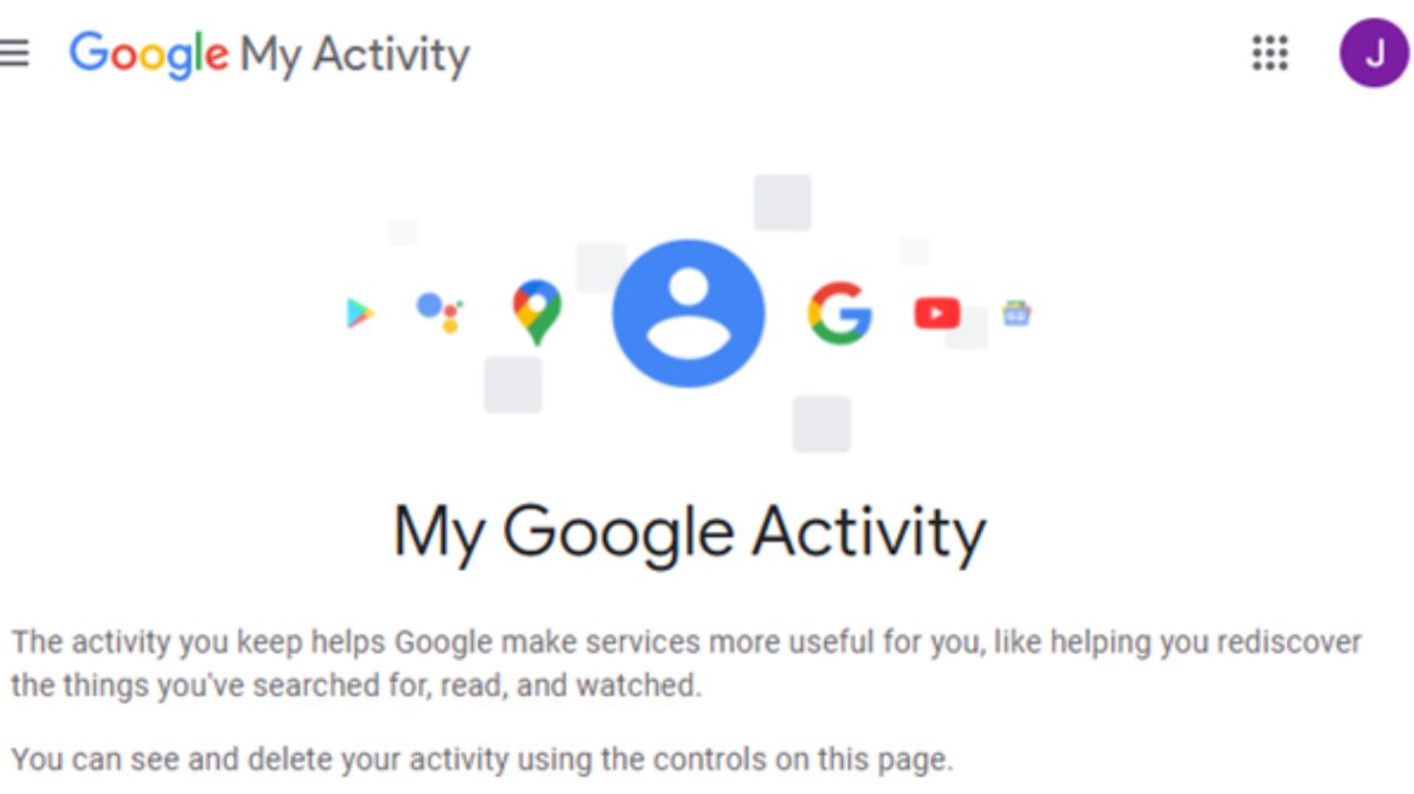 وبسایت My Google Activity