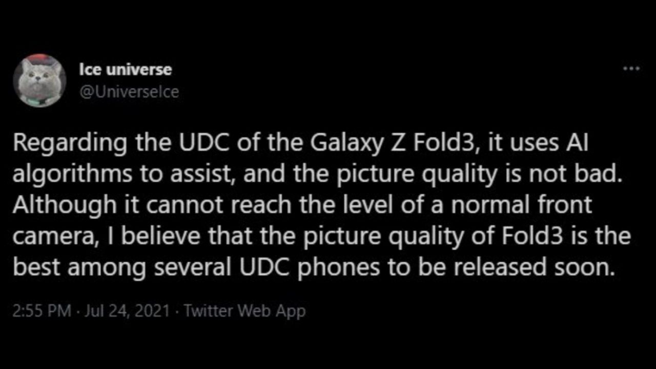 ادعای Ice Universe در مورد کیفیت دوربین سلفی گلکسی Z Fold 3