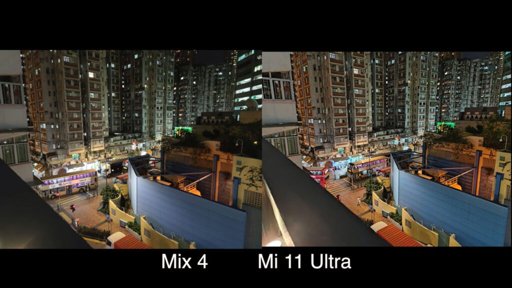 مقایسه دوربین اصلی شیائومی می میکس ۴ با شیائومی می ۱۱ اولترا در شب