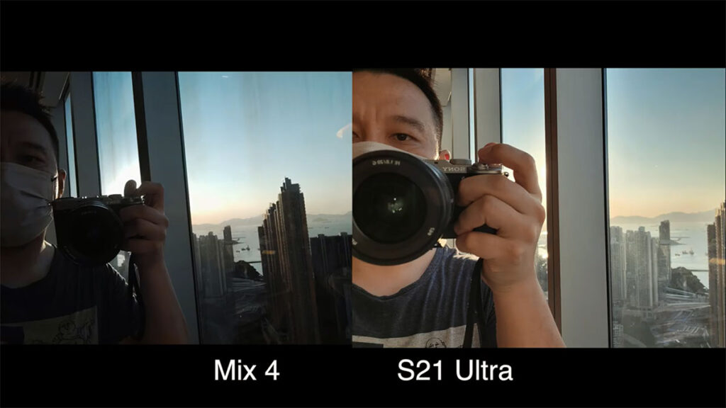 مقایسه دوربین سلفی زیرنمایشگر شیائومی می میکس ۴ با دوربین سلفی عادی گلکسی اس ۲۱ اولترا