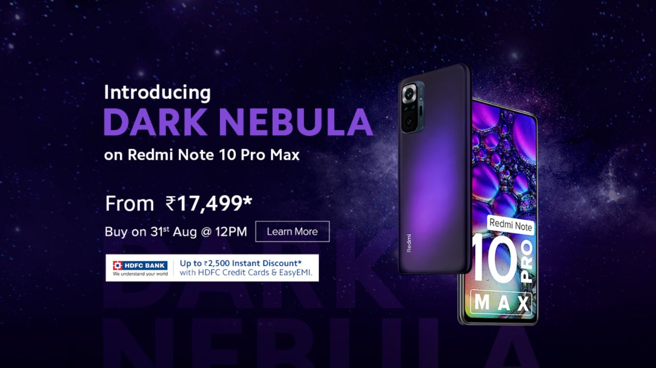 رنگ Dark Nebula ردمی Note 10 Pro
