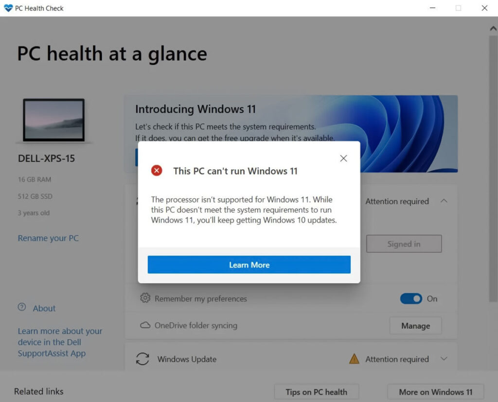 نرم افزار PC Health Check