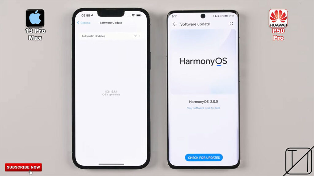 رویارویی HarmonyOS 2.0 با iOS 15