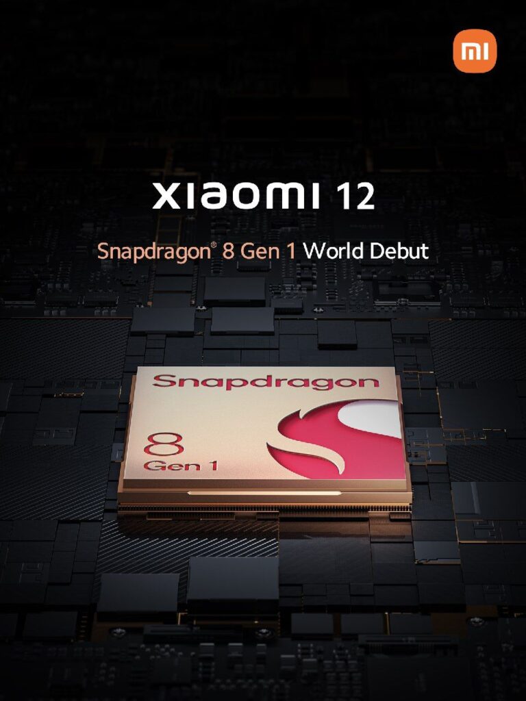 عرضه گوشی شیائومی ۱۲ با Snapdragon 8 Gen 1