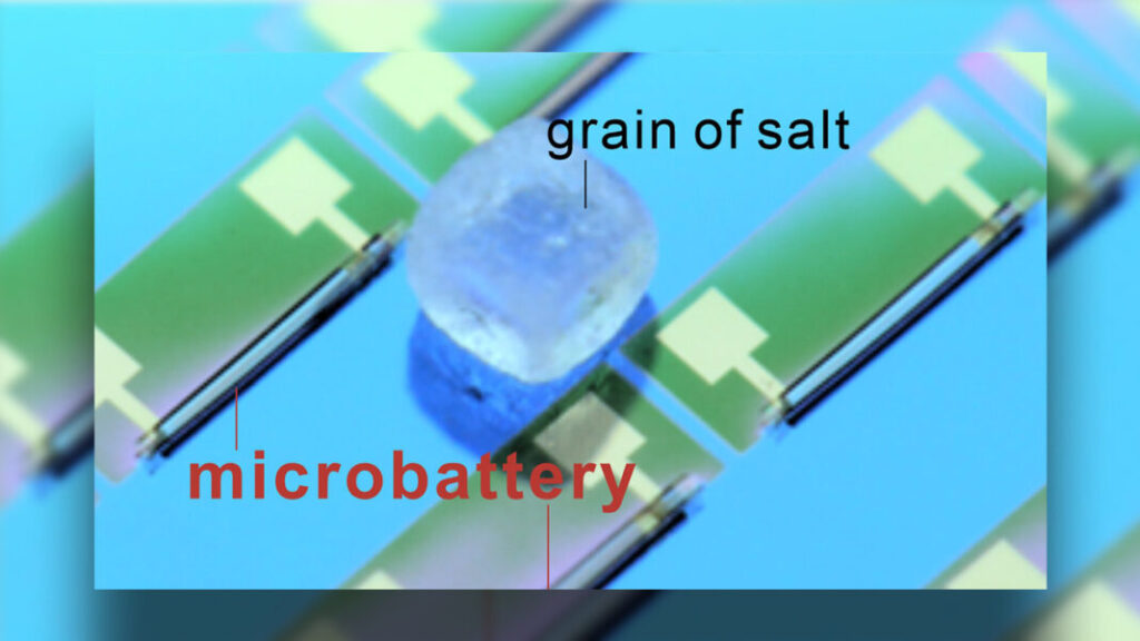 کوچک ترین باتری دنیا به اندازه یک دانه نمک است