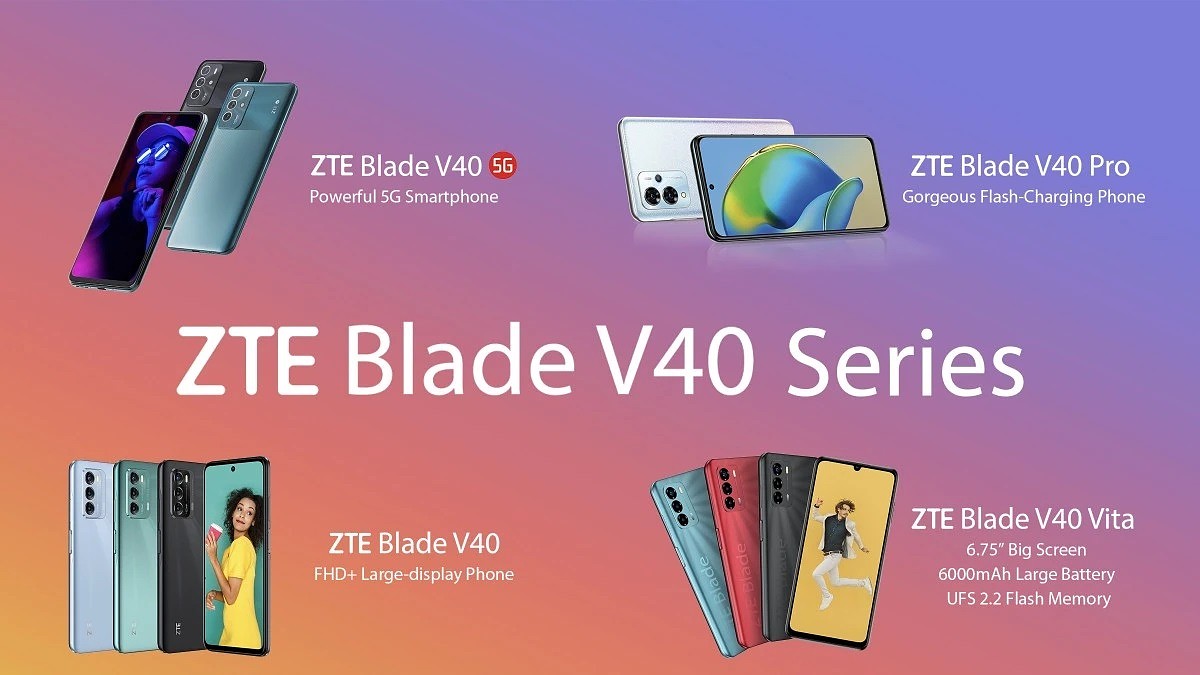 کمپانی ZTE از گوشی های سری Blade V40 شامل چهار مدل میان‌رده رونمایی کرد