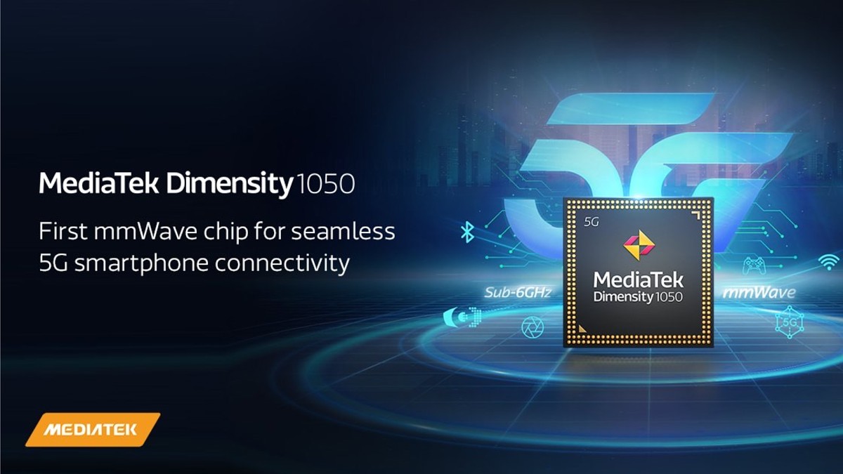 مدیاتک Dimensity 1050 با پشتیبانی از اتصالات mmWave و sub-6GHz 5G رسما معرفی شد