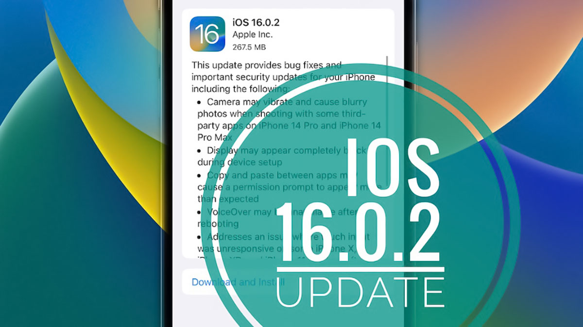 آپدیت iOS 16.0.2 اپل