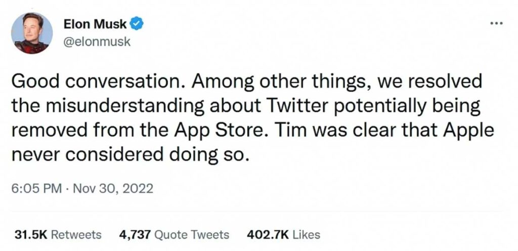 توییت ایلان ماسک پیرامون ملاقت وی با تیم کوک در مقر اپل