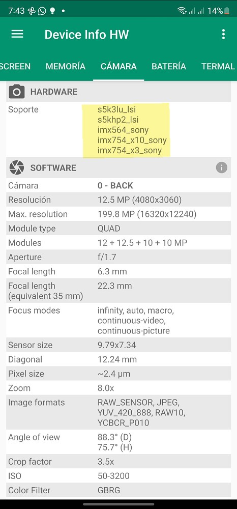 نوع سنسور های دوربین گلکسی اس 23 اولترا