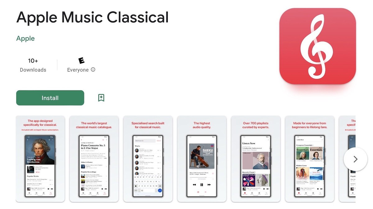 اپل موزیک کلاسیکال برای اندروید