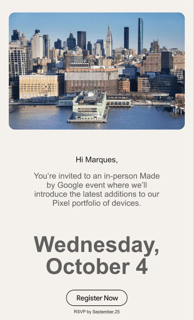 تایید تاریخ رویداد پاییزی گوگل