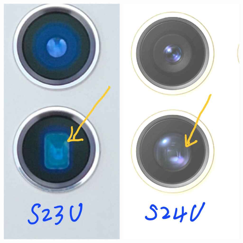 مقایسه گلکسی اس ۲۴ اولترا با گلکسی اس ۲۳ اولترا در بخش طراحی دوربین پریسکوپی