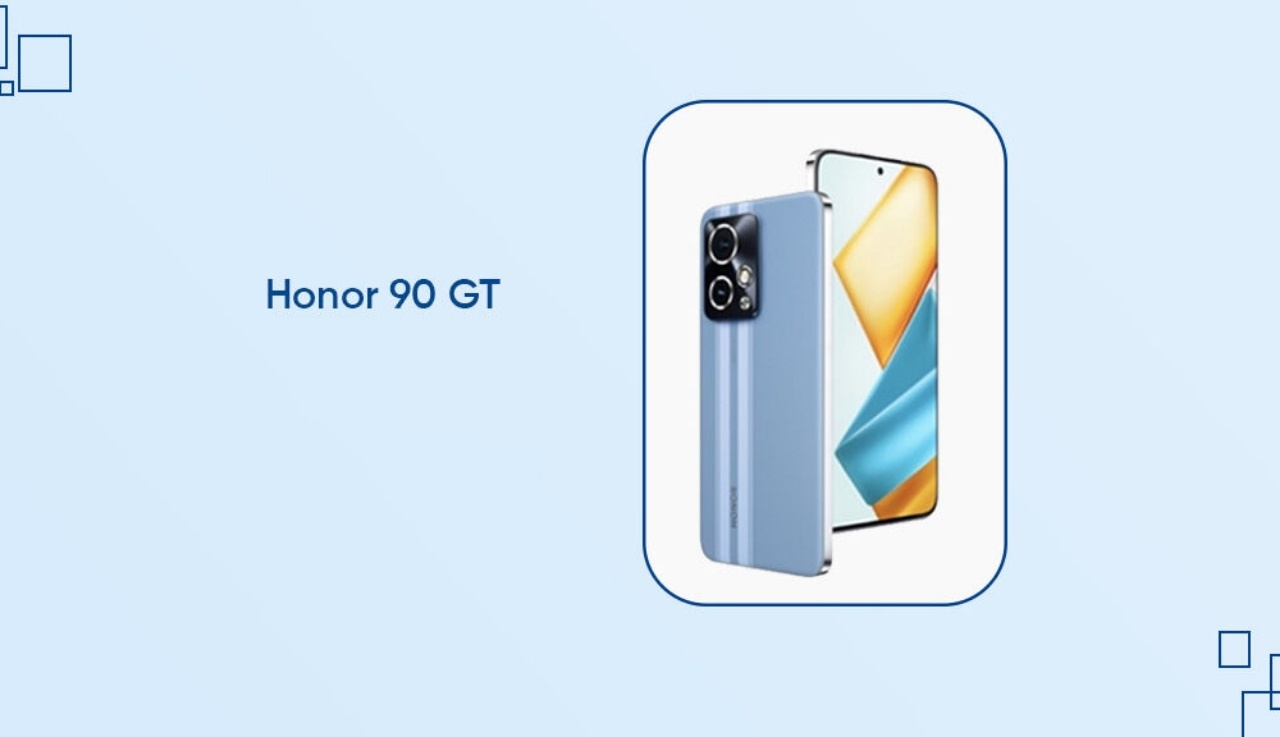 رندر جدید Honor 90 GT فریم پلاستیکی و ماژول دوربین مستطیلی شکل این گوشی را نشان می‌دهد