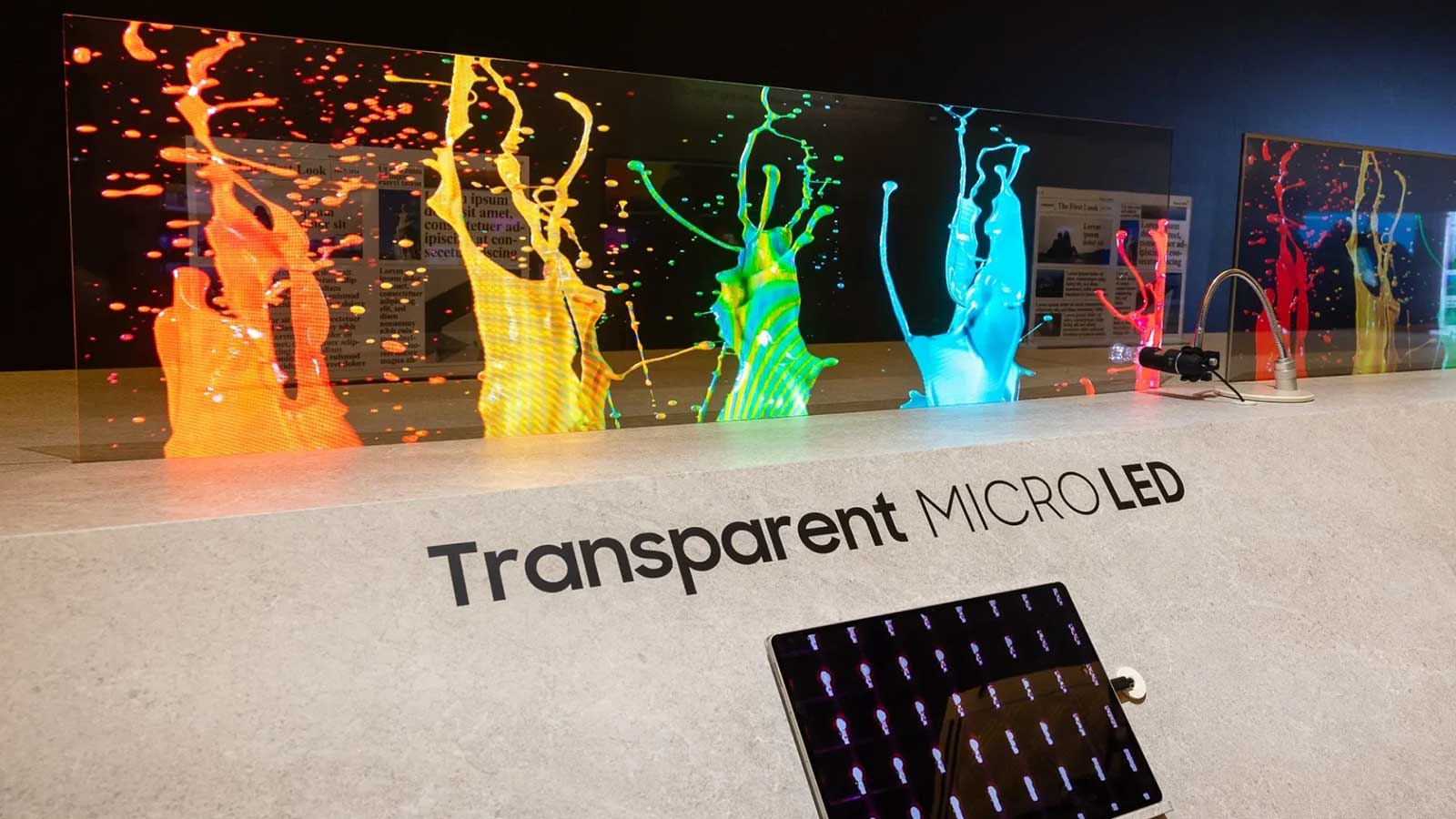 تلویزیون شفاف سامسونگ در CES 2024 رسما معرفی شد: اولین پنل Micro LED شفاف دنیا