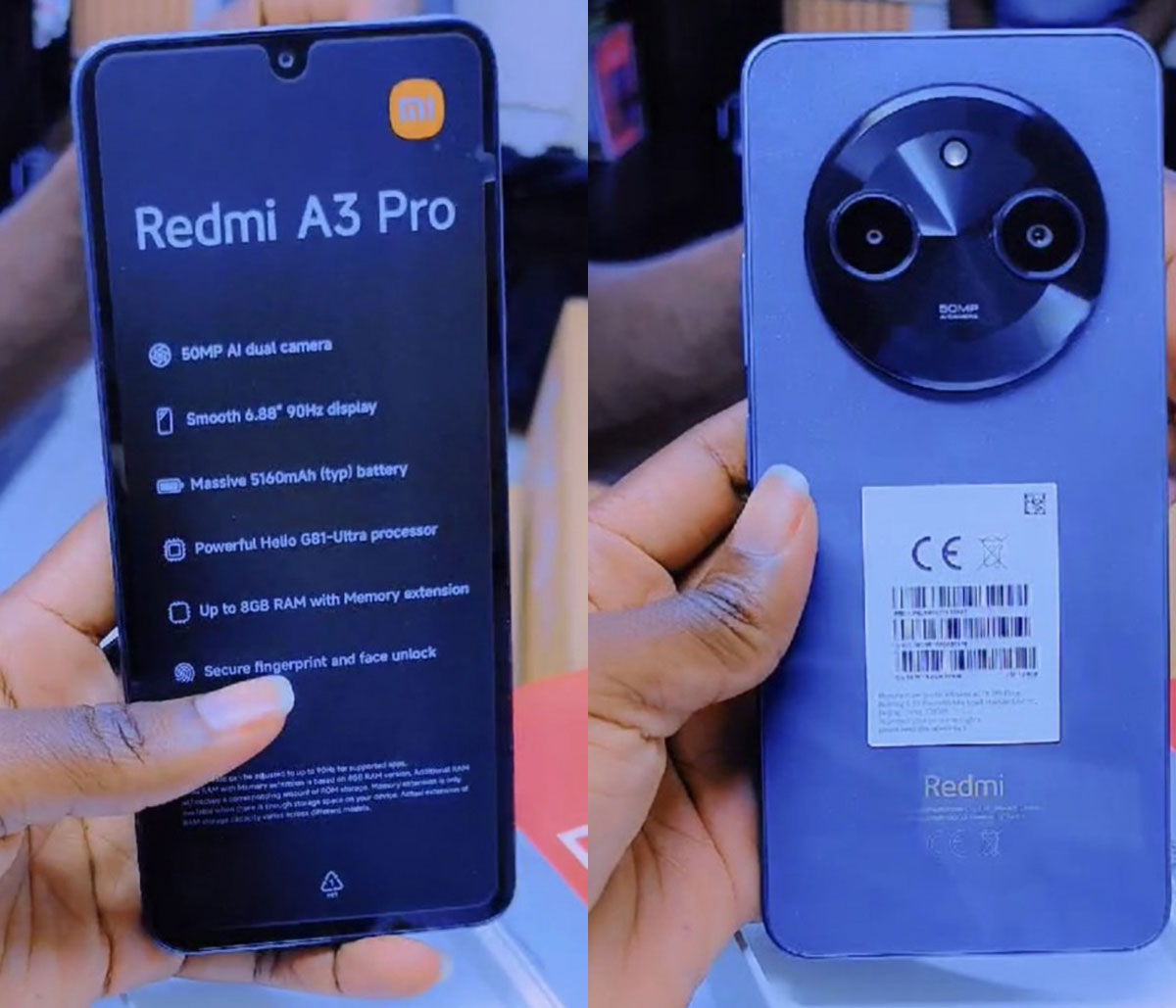 گوشی شیائومی Redmi A3 Pro با قیمت ۱۱۰ دلار بدون معرفی رسمی، در حال فروش است!