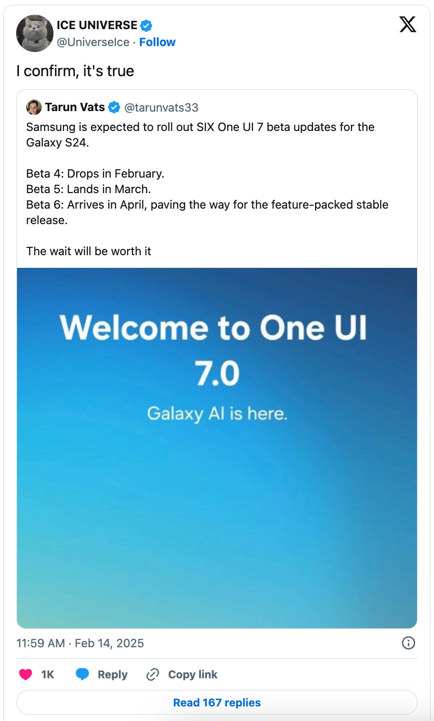 تأخیر در نسخه بروزرسانی UI Samsung One UI