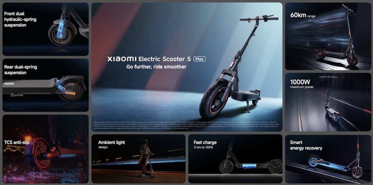 Xiaomi Electric Scotter 5 حداکثر