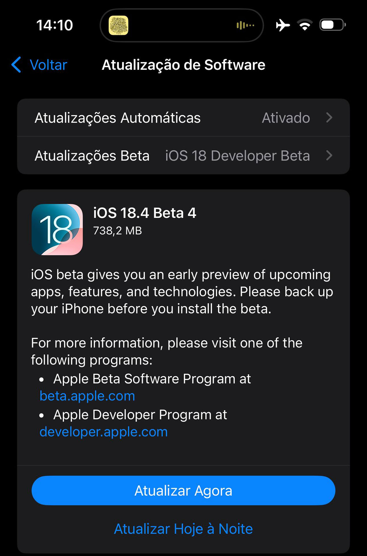 iOS 18.4 بتا 4