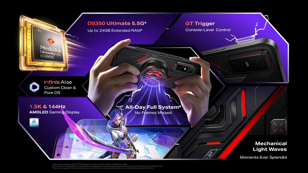 گوشی گیمینگ Infinix GT 30 Pro با تراشه مدیاتک و نمایشگر 144Hz معرفی شد: فقط ۳۰۰ دلار
