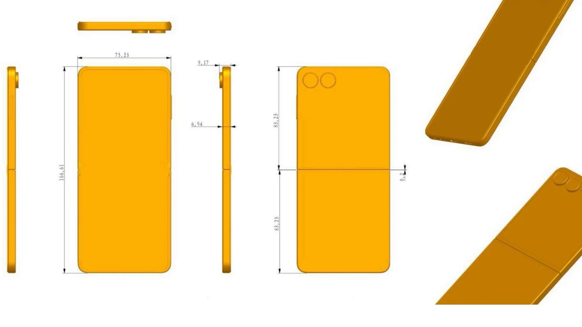 Galaxy Zed Flip 2 ابعاد
