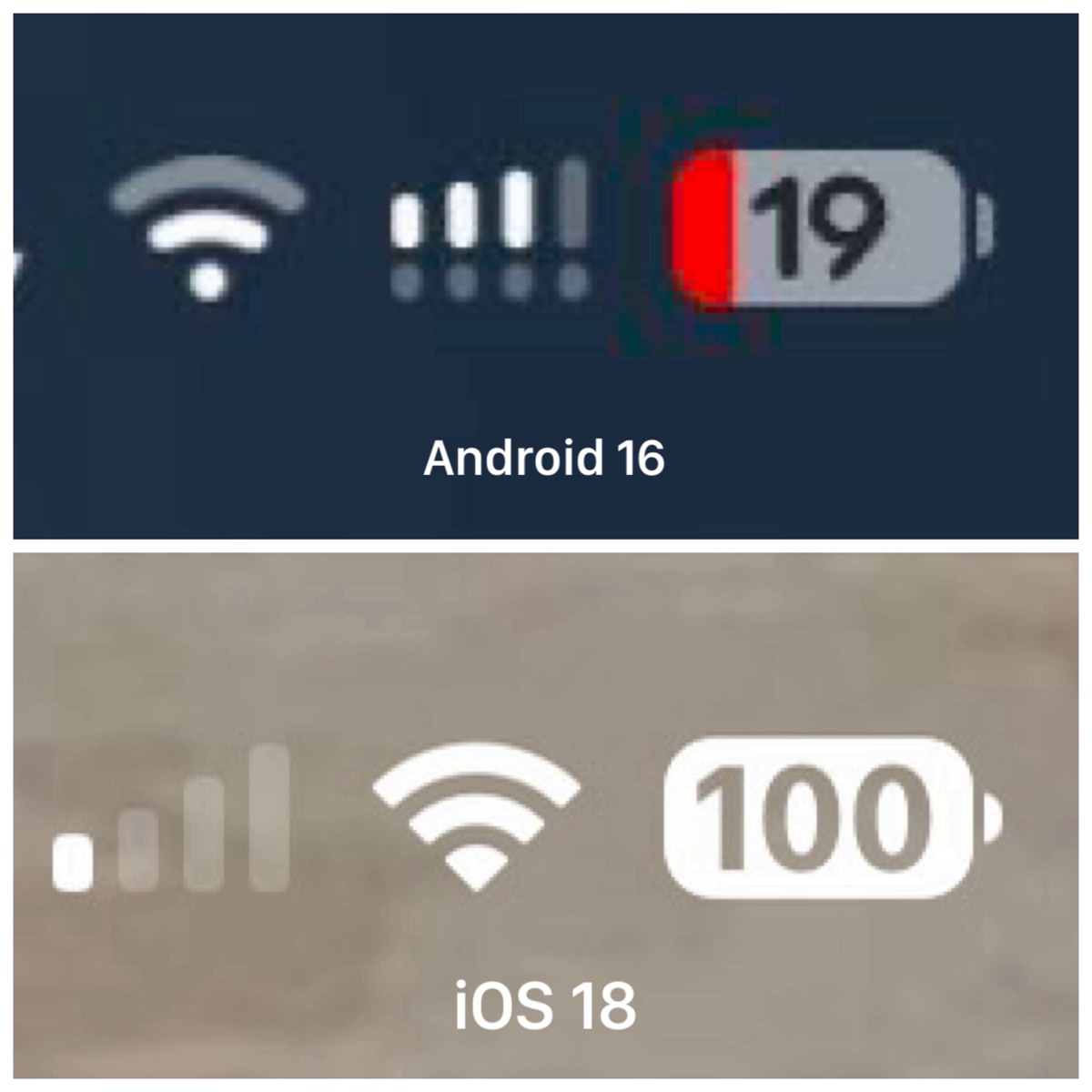 آیکون باتری اندروید ۱۶ با شباهت فراوان به iOS فاش شد