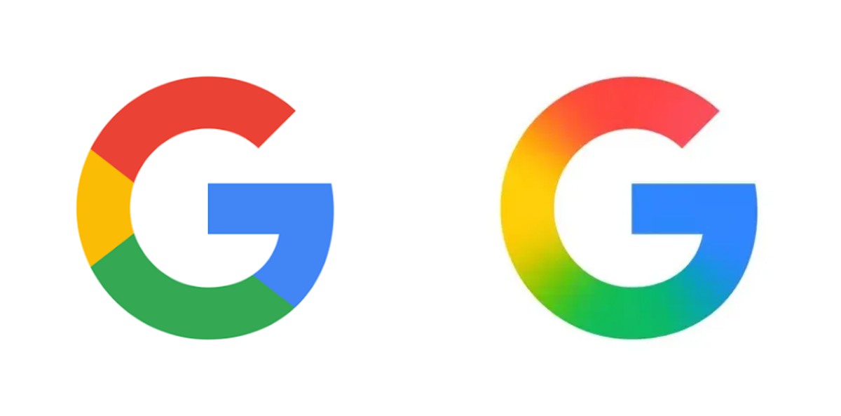 مقایسه نماد جدید و قدیمی Google