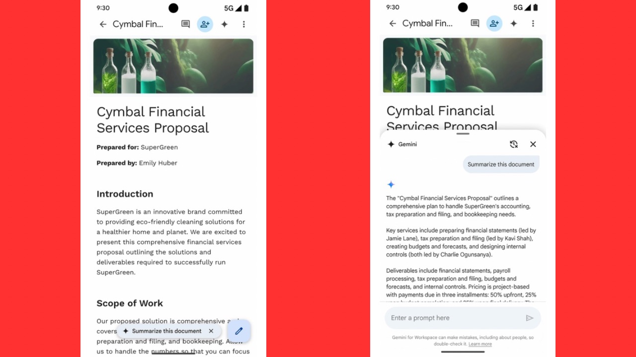 هوش مصنوعی Gemini به نسخه اندروید اپلیکیشن Google Docs میآید