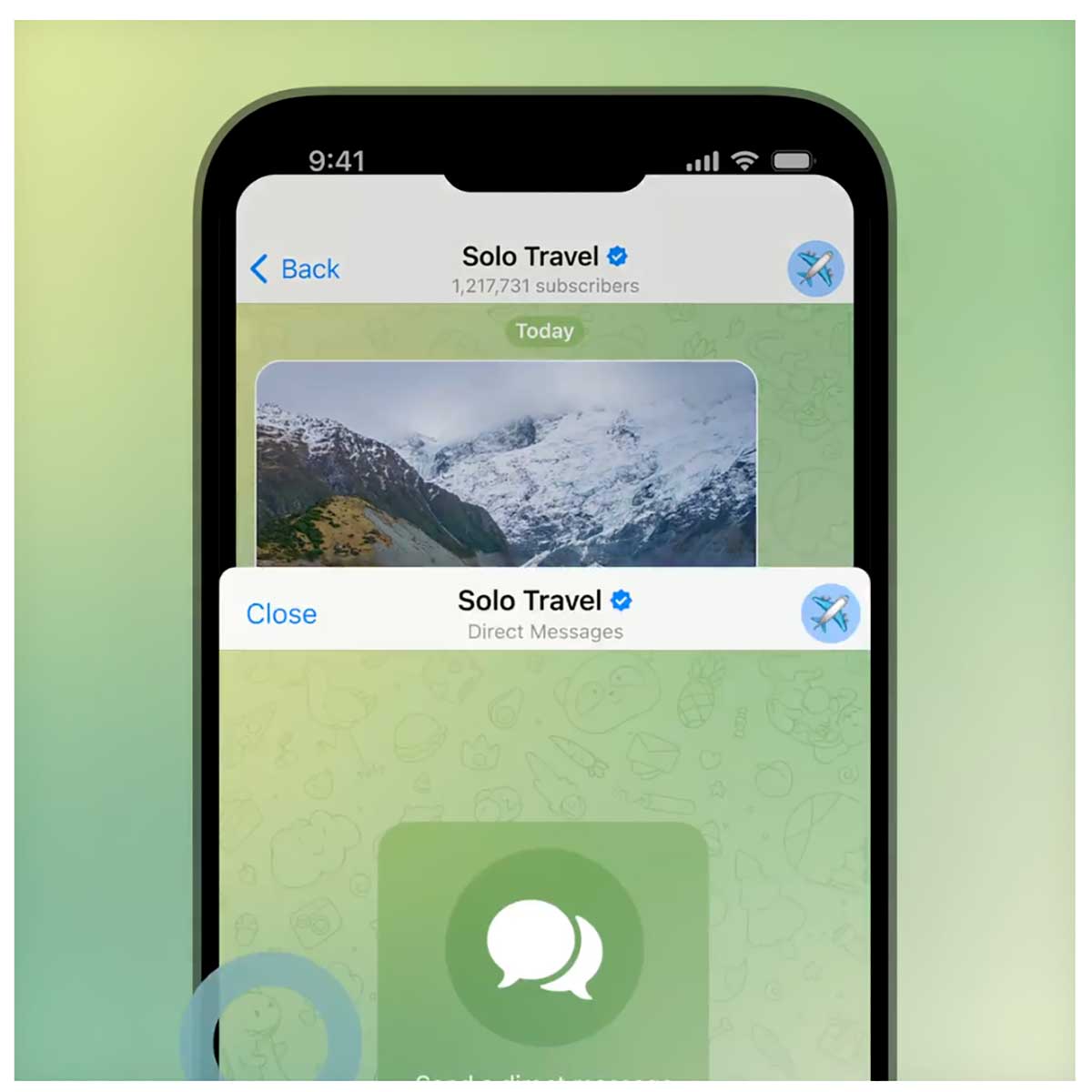 ارسال پیام به ادمین کانال تلگرام به صورت مستقیم