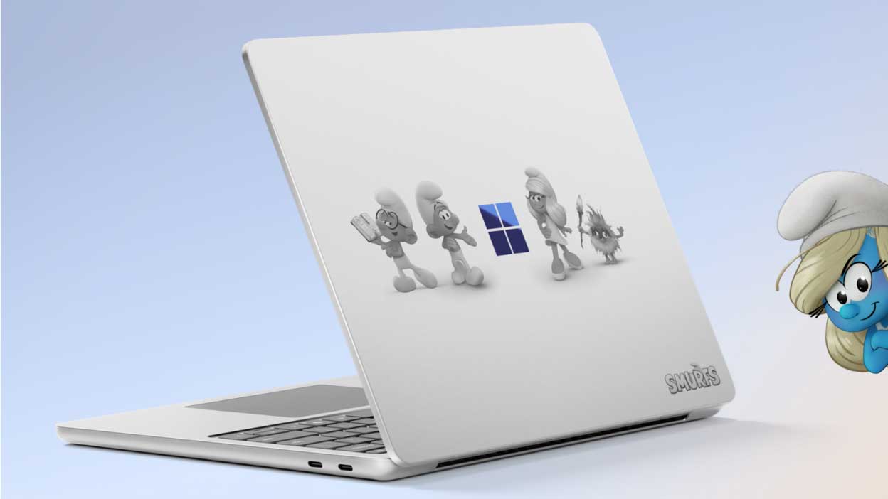 مایکروسافت از Smurface Laptop با طرح اسمرف‌ها رونمایی کرد – عرضه محدود
