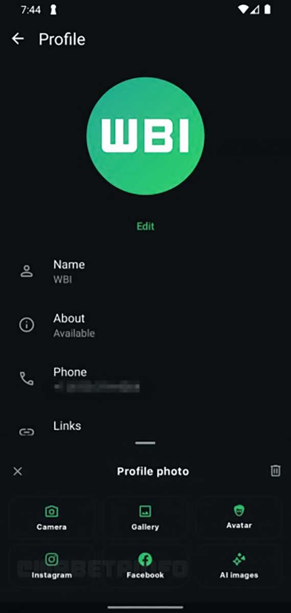 ویژگی جدید برنامه WhatsApp برای وارد کردن عکس های پروفایل اینستاگرام