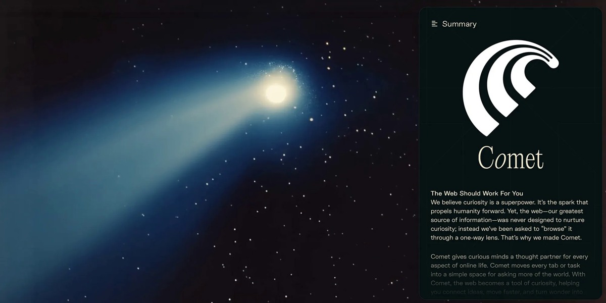پرپلکسیتی مرورگر وب Comet مبتنی‌بر هوش مصنوعی را معرفی کرد